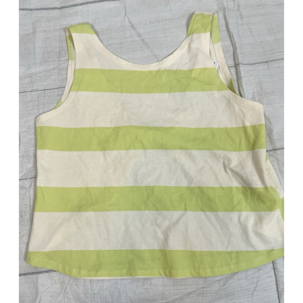Zara Kids Cross Back Green White Striped Tank Top Girls‎ Size 13/14 164 Colorful
